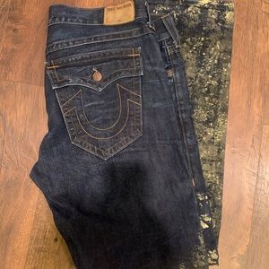 True religion, Ricky, mud, splash, jeans, dark blue, relaxed straight